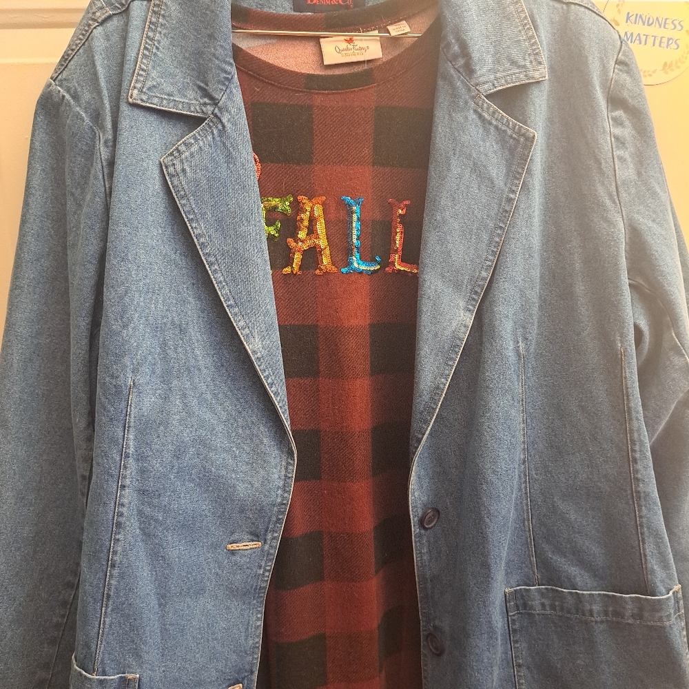 Quacker Factory Buffalo Red Plaid Sequin 3x - image 3